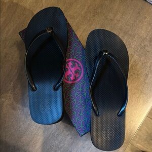 Tory Burch Black Flip Flops